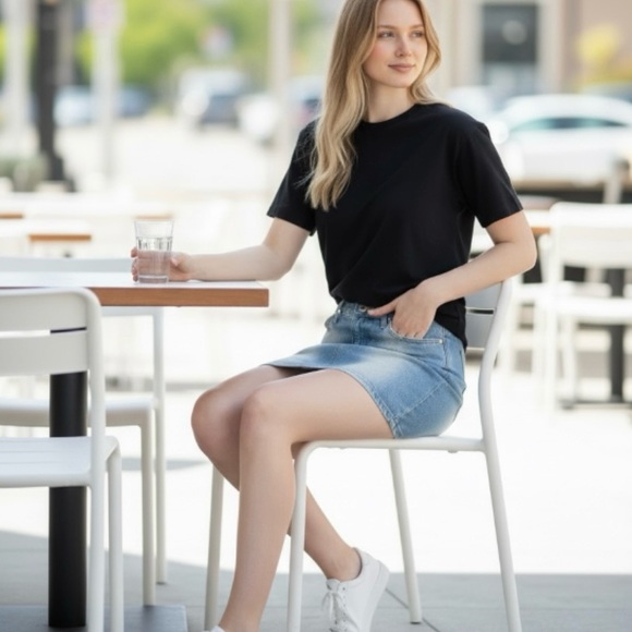 Wild Fable 2 Tone Denim Skirt Size 10 - Picture 2 of 9